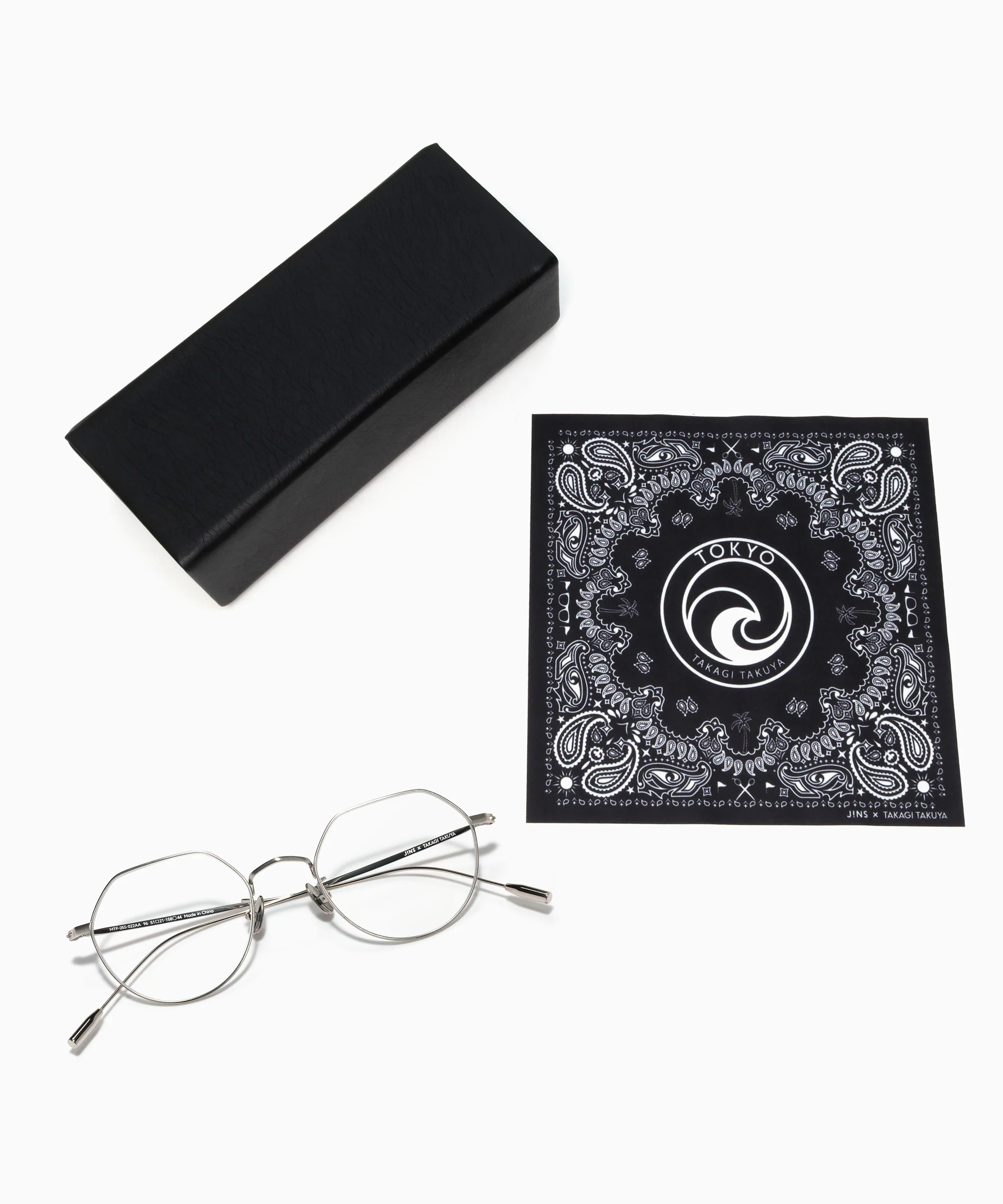JINS高木琢也联名款MTF-25S-022眼镜盒眼镜布