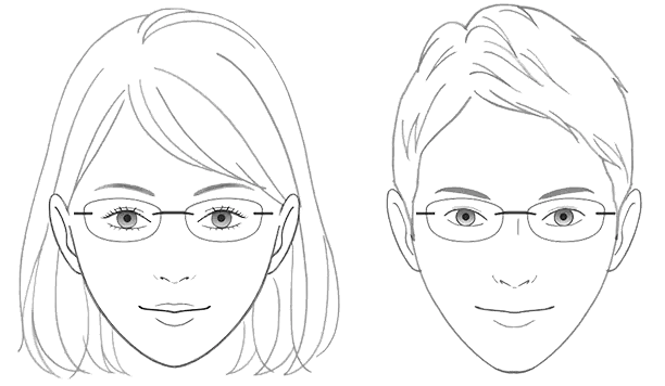 face_triaglar_glasses_rimless