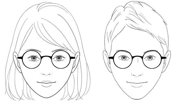face_triaglar_glasses_round